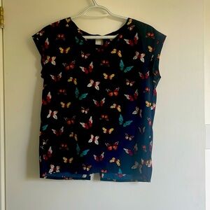 Abercrombie butterfly blouse